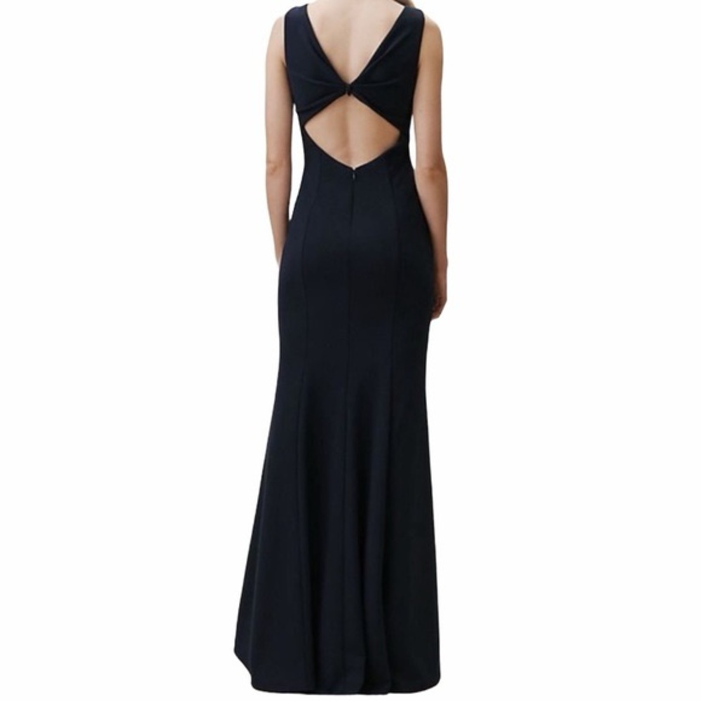 NWT BHLDN x Anthropologie “Misty” Black Open Back Stretchy Crepe Dress, Size 8